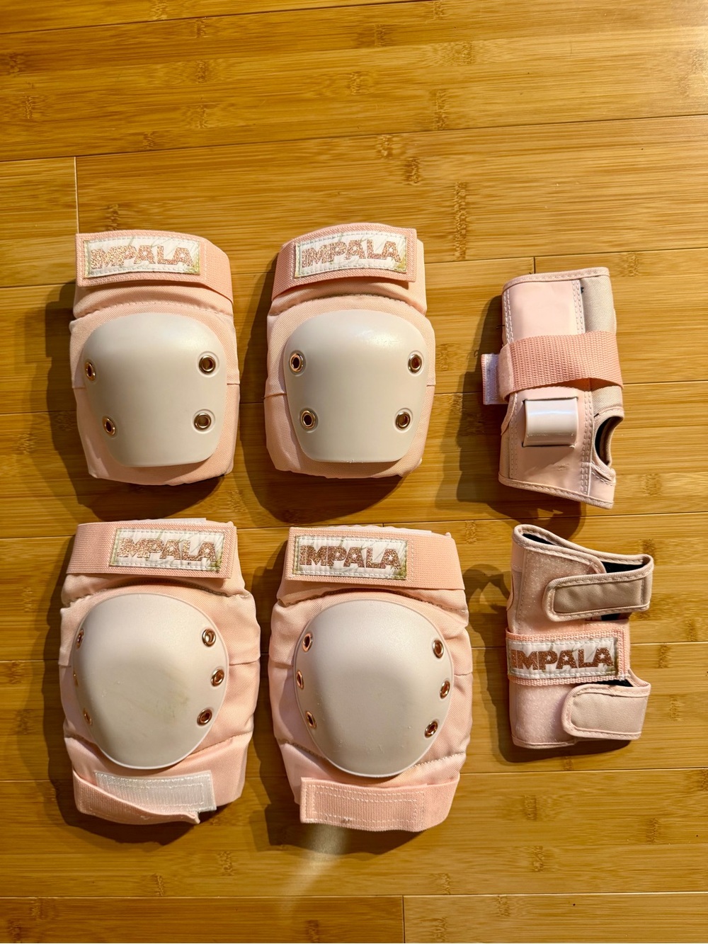 Impala Pink Protective Pad Set - Knee, Elbow & Wrist Guards - Women’s Small